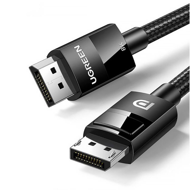 Кабель Ugreen DP114 DisplayPort to DisplayPort v1.4 3 м в оплетке Black ...