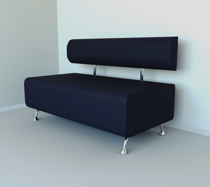 Диван офисный Tobi Sho Доран без подлокотников 1500x540x750, кожзам ...