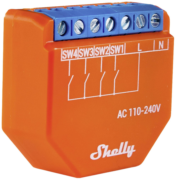 Контролер Shelly "Plus i4" з Wi-Fi та чотирма цифровими входами (3800235265079) - зображення 2