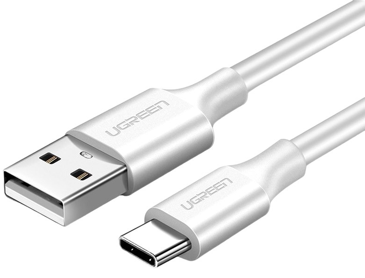 Kabel Ugreen US287 USB 2.0 to USB Type-C Cable Nickel Plating 3 A 0.25 m White (6957303861194) - obraz 1