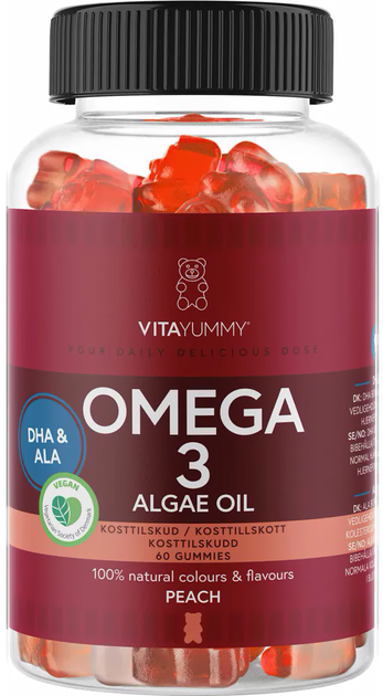 Omega 3 VitaYummy Omega 3 Brzoskwinia 60 szt. (5713918000967) - obraz 1