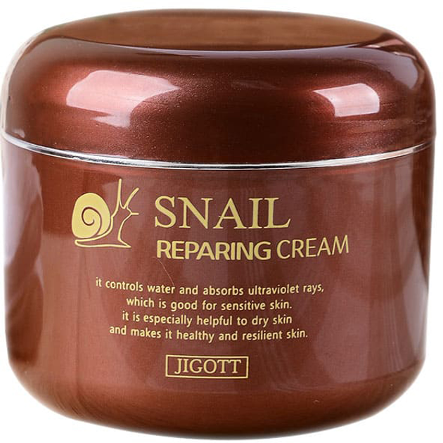Восстанавливающий крем Jigott Snail Repairing Cream с экстрактом слизи улитки 100 мл (8809210036517) 