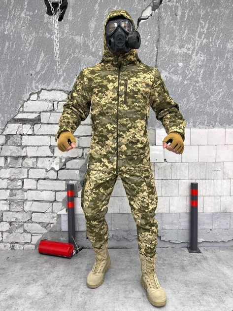 зимовий тактичний костюм софтшел піксель jumper XXL - зображення 2