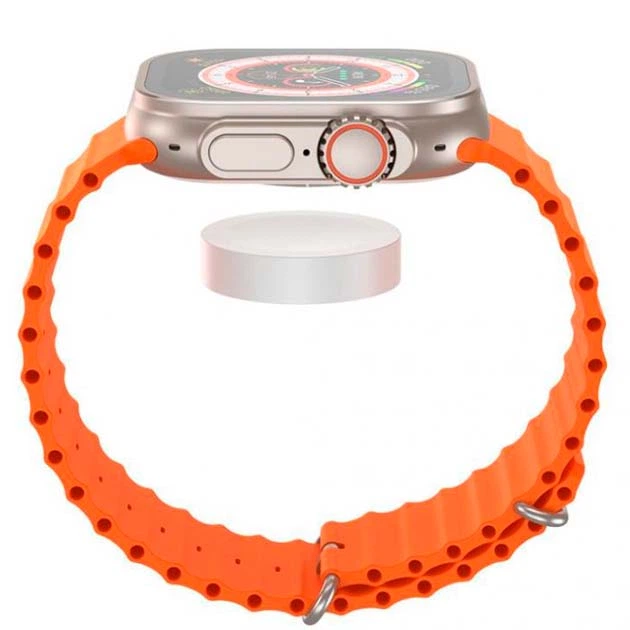 Смарт-годинник XO M9 Ultra AMOLED smart sports watch 2.01” BT Call, Track, HeartRate, IP68 для iOs / Android Помаранчевий - изображение 3