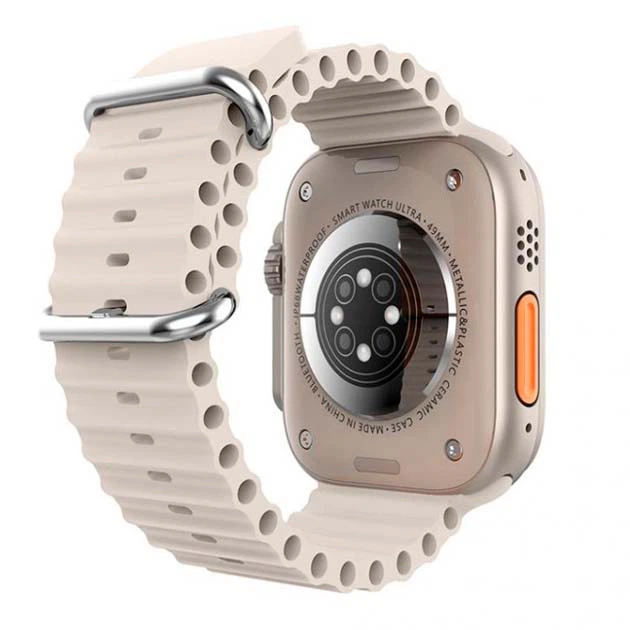 Смарт-часи XO M9 Ultra AMOLED smart sports watch 2.01” BT Call, Track, HeartRate, IP68 для iOs / Android Сріблястий - зображення 4