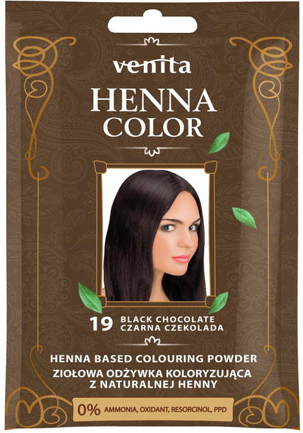 Кондиціонер Venita Henna Color Трав'яне фарбування з натуральною хною 19 Чорний шоколад (5902101511476) - зображення 1