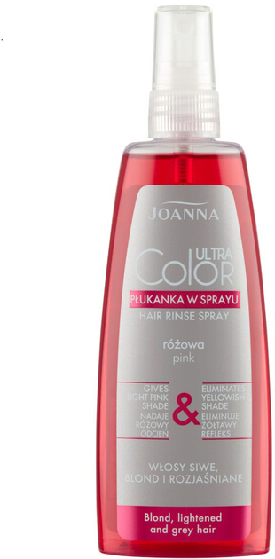 Спрей-ополіскувач Joanna Ultra Color System рожевий відтінок Pink 150 мл (5901018017293) - зображення 1