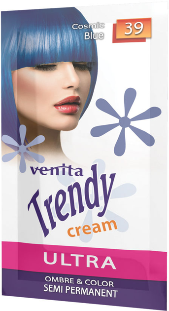 Krem do koloryzacji włosów Venita Trendy Cream Ultra 39 Cosmic Blue 35 ml (5902101519144) - obraz 1