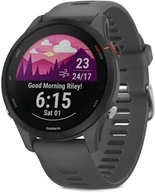 Zegarek sportowy Garmin Forerunner 255 Basic 46 mm Slate Grey (010-02641-10) - obraz 1