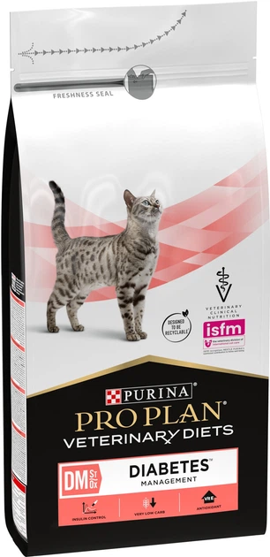 Сухий дієтичний корм Purina Pro Plan DM ST/OX Diabetes Managment для дорослих котів, для регулювання надходження глюкози (цукровий діабет) 1.5 кг (7613035159822) - зображення 3