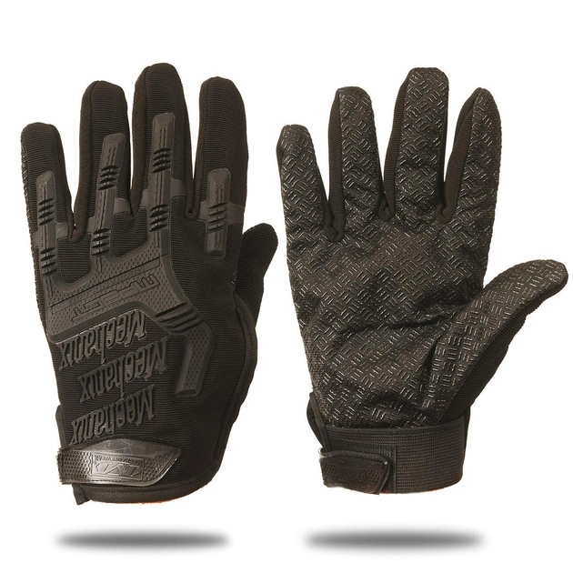 Тактичні рукавички з пальцями 9099_XL_Black - зображення 1
