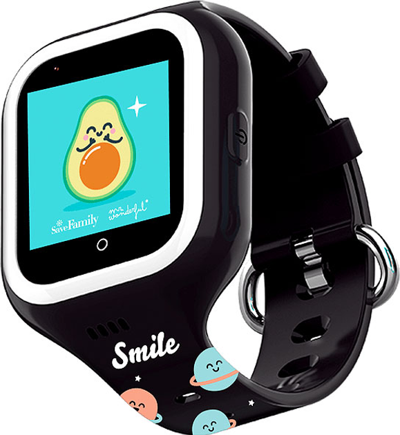 Smartwatch SaveFamily Iconic Plus Mr. Wonderful with GPS and call Czarny SF-RINMW4G (8425402547397) - obraz 1