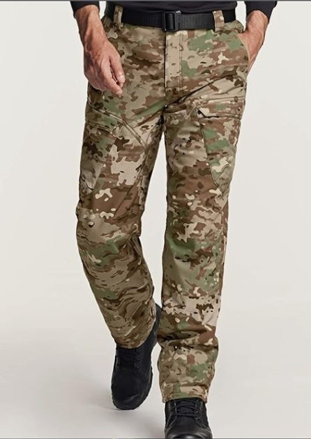 Зимові чоловічі штани флісові тактичні військові камуфляж ВСУ мультикам CQR Soft Shell, 7884565488-XL-36/34 - зображення 1