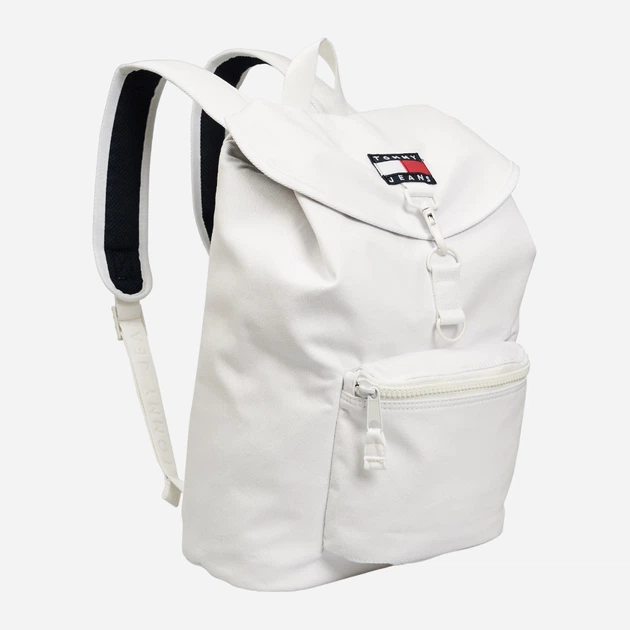 Plecak męski Tommy Hilfiger Tjm Heritage Flap Backpack AM0AM07405 Biały (8720113727442) - obraz 3