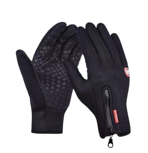 Тактичні рукавички зимові спортивні сенсорні Windstopper XL Black - зображення 1