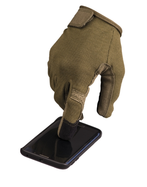 Перчатки Mil-Tec сенсорные XL со встроенным экраном и защитой пальцев от ударов и холода Олива (12521101-905-XL) - изображение 1