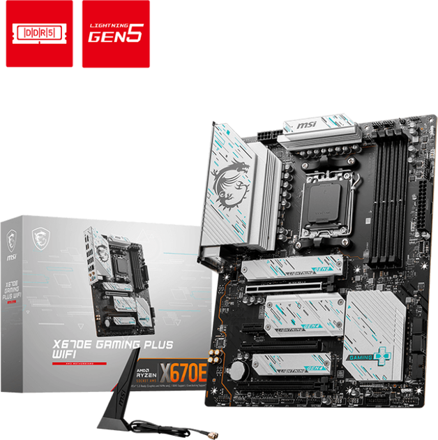 Материнская плата MSI X670E GAMING PLUS WIFI (sAM5, AMD X670, PCI-Ex16) - изображение 5