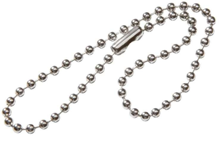 Ланцюжок кульковий для жетонів Dog Tag Mil-Tec довжина 60 см One size Сріблястий латуньовий з нікілевим покриттям універсальний у застосуванні - зображення 1