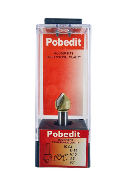 Фреза пазовая галтельная V-образная D-14 мм, d-8 мм, 90° composit ...