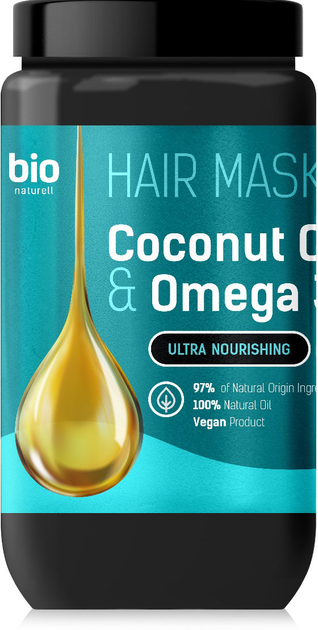 Maska do włosów Bio Naturell z olejem kokosowym i Omega 3 946 ml (8588006041347) - obraz 1