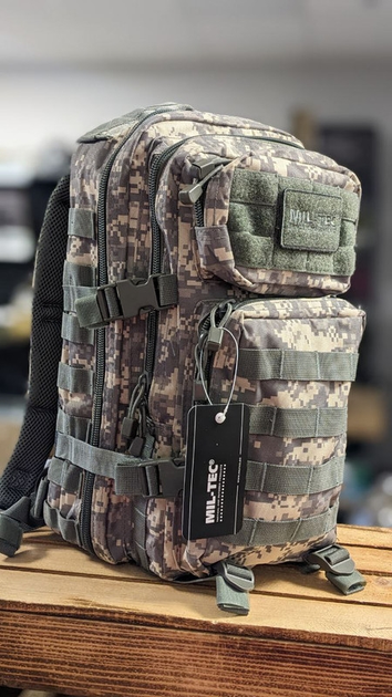 Рюкзак 20 л Пиксель Mil-Tec 52900785 M-T 42 х 25 х 20 см с системой крепления MOLLE двумя большими отделениями двухлямковый с ручкой для переноса - изображение 2