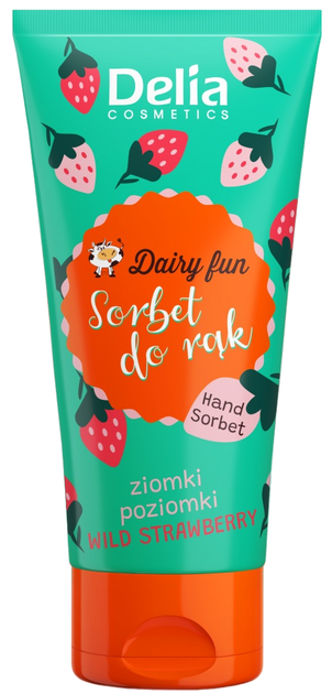 Сорбет для рук Delia Cosmetics Dairy Fun Суниця 50 мл (5906750800943) - зображення 1