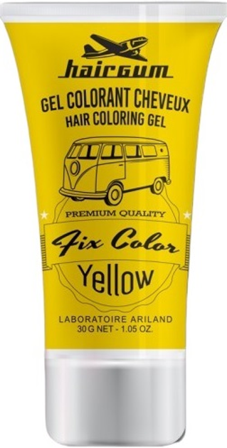 Farba kremowa bez utleniacza do włosów Hairgum Fix Color Gel Colorant Yellow 30 g (3426354085413) - obraz 1
