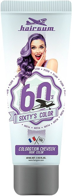 Farba kremowa bez utleniacza do włosów Hairgum Sixty's Color Hair Color Royal Blue 60 ml (3426354087868) - obraz 1