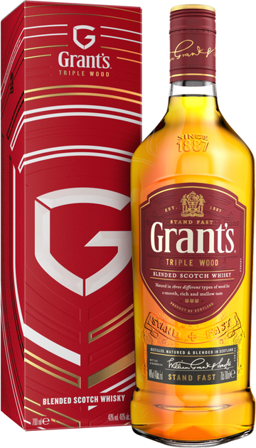 Виски Grants Triple Wood 0.7 л 40% (5010327215532_5010327224107) - изображение 1