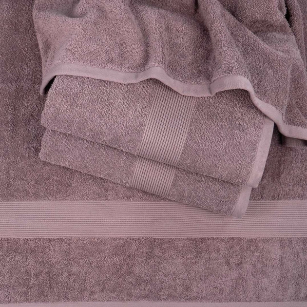 Махровий рушник середнього розміру з Бордюром GM Textile 50х90см 400г/м2 (Шоколад) - зображення 3