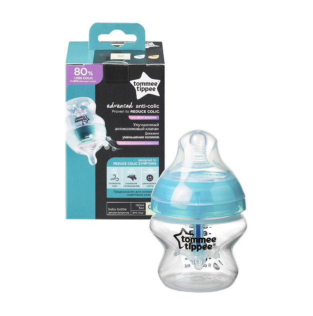 Butelka Tommee Tippee Closer To Nature antykolkowa 0 m+ 150 ml (5010415224057) - obraz 2