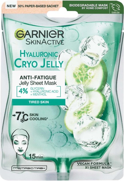 Маска для обличчя Garnier Hyaluronic Cryo Jelly 27 г (3600542500586) - зображення 1