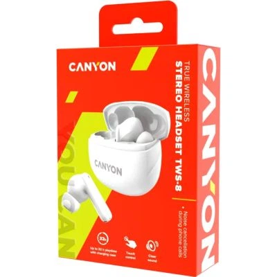 Наушники Canyon tws-8 White (cns-tws8w) - изображение 5