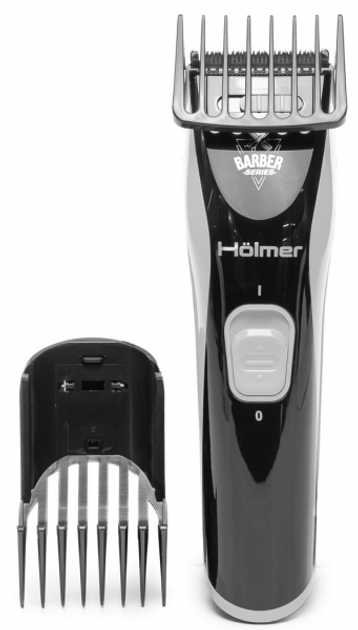 Машинка для стрижки Holmer hhc-0245b pro, Black, 5w, питание от сети/аккумулятор, 2 насадка, 12 настроек длины (0.5-33мм), время работы 45мин, в комплекте зарядное устройство, масло, щеточка - изображение 2