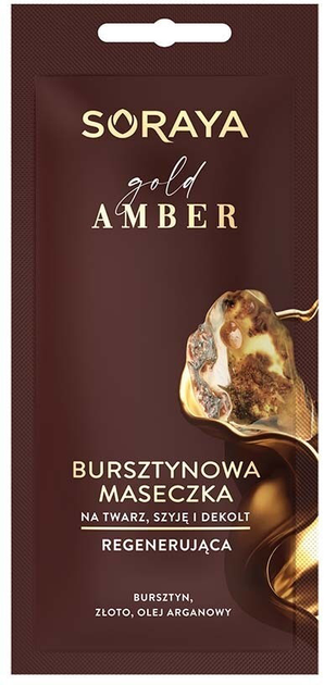 Маска для обличчя, шиї та зони декольте Soraya Gold Amber 8 мл (5901045088242) - зображення 1