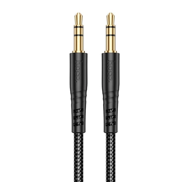 Кабель HOCO UPA24 Smooth AUX audio cable 3.5mm - 3.5mm 1 метр черный - Фото 3 Кабель HOCO UPA24 Smooth AUX audio cable 3.5mm - 3.5mm 1 метр черный - изображение 3