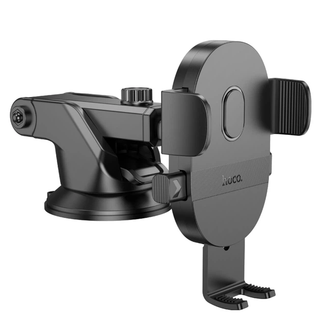 Тримач для мобільного HOCO H19 Mighty one-button car holder(center console) Black - Фото 3 Тримач для мобільного HOCO H19 Mighty one-button car holder(center console) Black - изображение 3