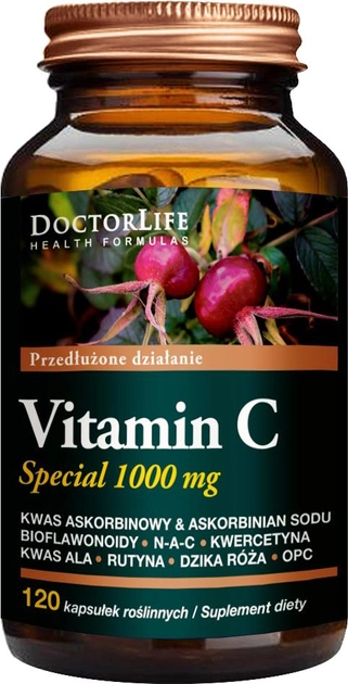 Suplement diety Doctor Life Vitamin C Special 1000 mg o przedłużonym działaniu 120 kapsułek (5906874819753) - obraz 1