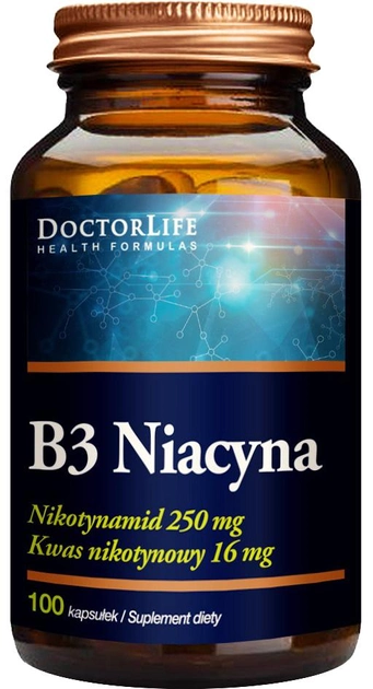 Харчова добавка Doctor Life B3 Niacin 100 капсул (5906874819982) - зображення 1