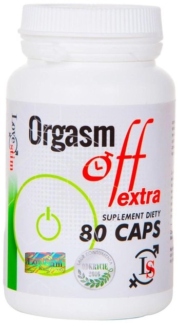 Харчова добавка Love Stim Orgasm Off Extra для більш тривалого статевого контакту 80 капсул (5903268070585) - зображення 1