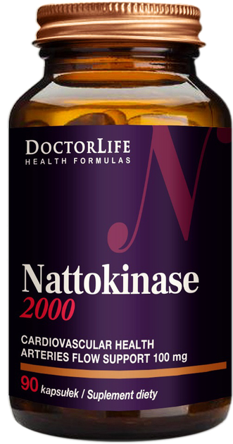 Харчова добавка Doctor Life Nattokinase 2000 100 мг 90 капсул (5903317644002) - зображення 1