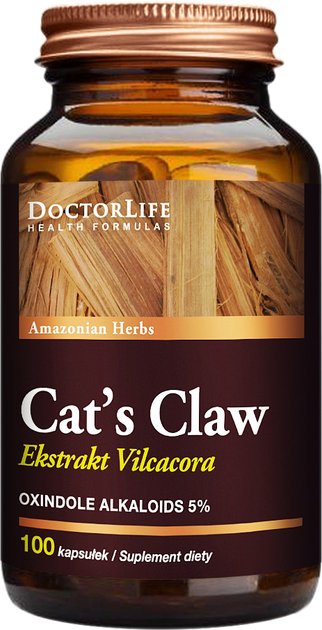 Suplement diety Doctor Life Cat's Claw Koci Pazur Extract 500 mg 100 kapsułek (5906874819180) - obraz 1