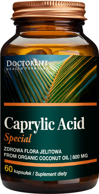Харчова добавка Doctor Life Caprylic Acid Special каприлова кислота 800 мг 60 капсул (5906874819142) - зображення 1