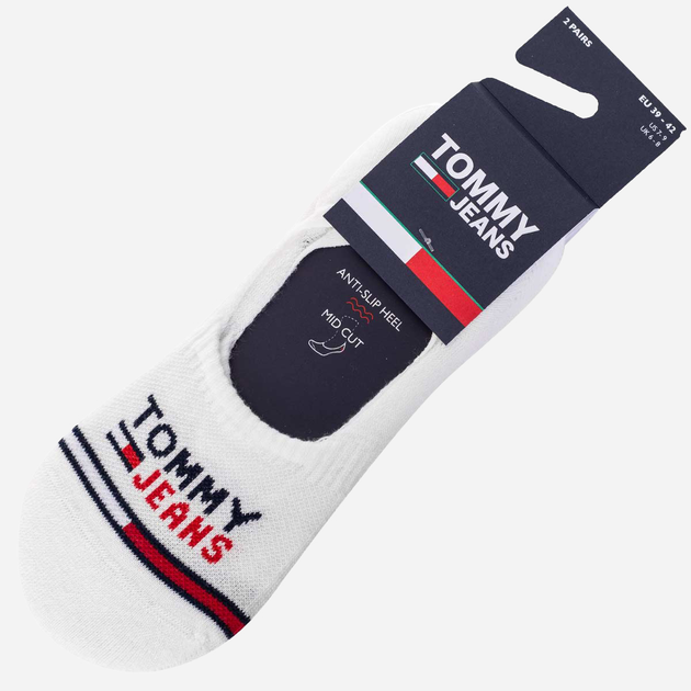 Набір чоловічих слідів бавовняних Tommy Hilfiger 701218959 43-46 2 пари Білий (8720245293211) - зображення 3
