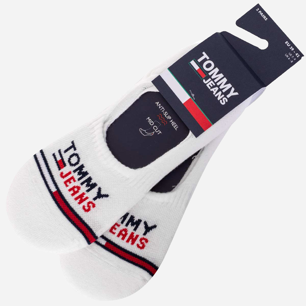 Набір чоловічих слідів бавовняних Tommy Hilfiger 701218959 43-46 2 пари Білий (8720245293211) - зображення 5