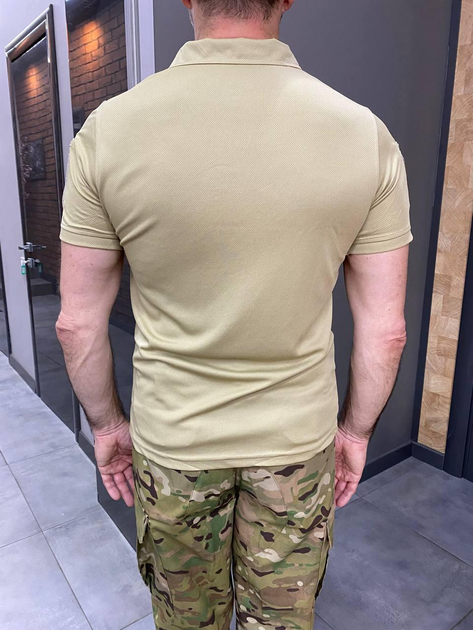 Поло тактическое Vogel, цвет Койот, размер XL, с липучками для шевронов на рукавах, футболка тактическая - изображение 2