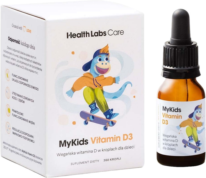Дієтична добавка Health Labs Care MyKids Вітамін D3 краплі 9.7 мл (5904474812853) - зображення 1
