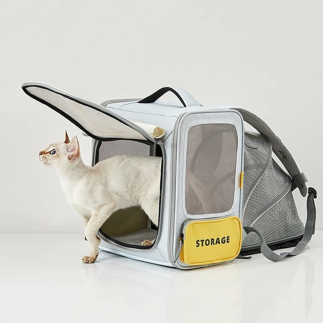 Рюкзак-перенесення PETKIT Breezy xZone Pet Carrier P7703-G Grey - Фото 5 Рюкзак-перенесення PETKIT Breezy xZone Pet Carrier P7703-G Grey - зображення 5