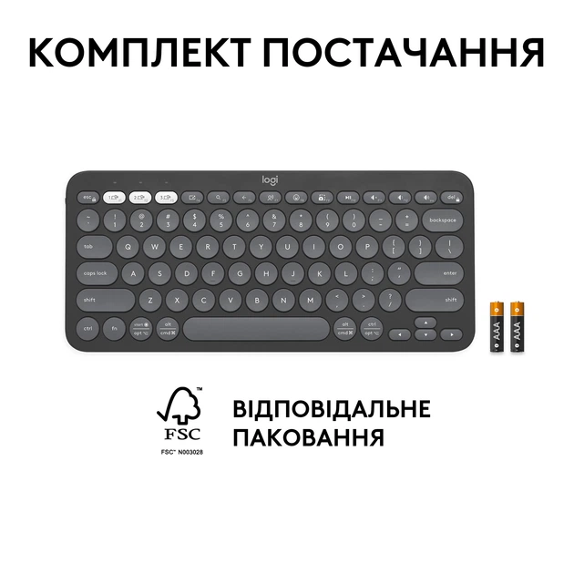Клавиатура Logitech Pebble Keys 2 K380s Графит (920-011851GRP) 270654 - изображение 10