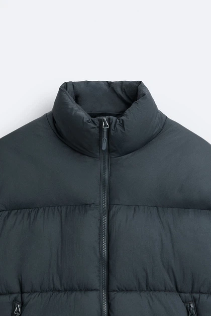 Стьобана куртка з ріпстопу Zara XL сірий 3411/303/802 – Брендовая